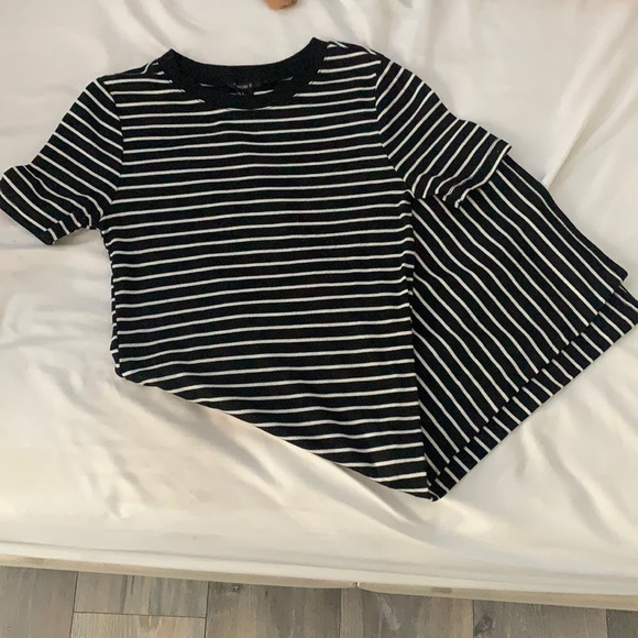 Black and White Striped Bodycon Dress - Picture 2 of 3